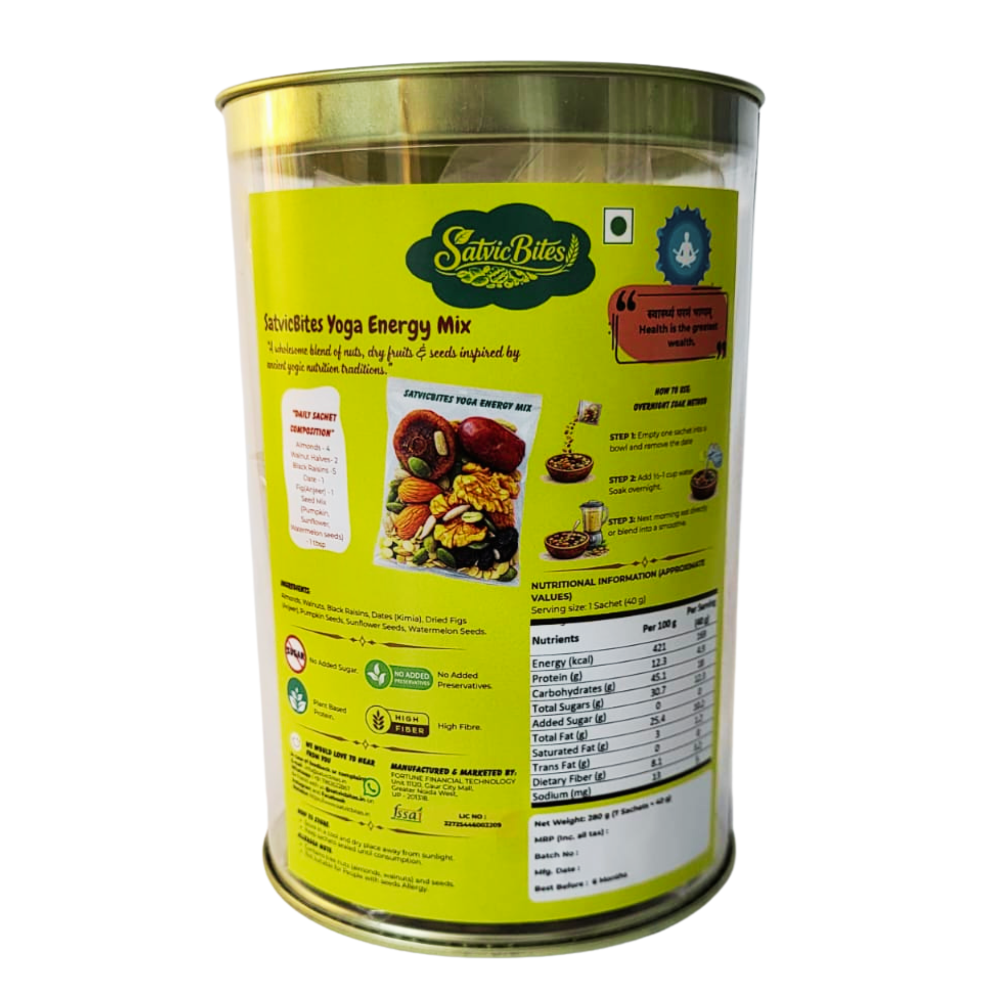 SatvicBites Yoga Energy Mix - Pack of 7 Pouch